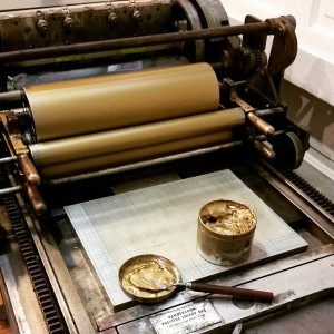 Old City Press with gold ink