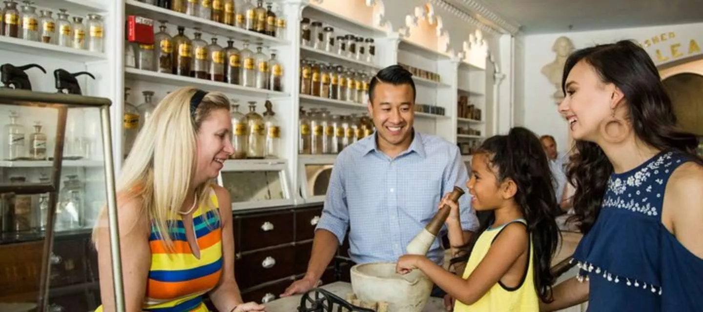 Family at Stabler Leadbeater Apothecary Museum