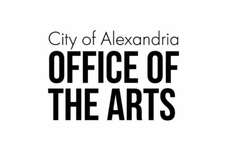Logo with black text on a white background reading City of Alexandria OFFICE OF THE ARTS in bold and regular fonts.