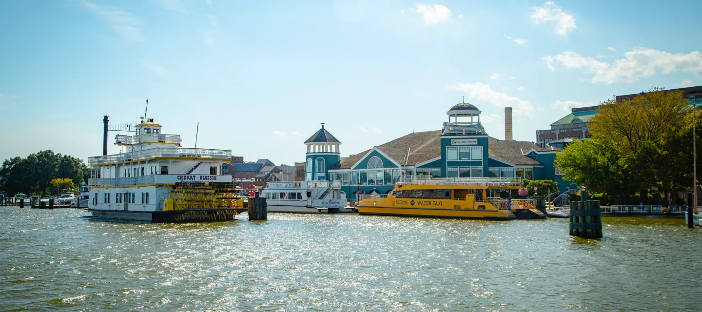 A Water Taxi on the Alexandria Waterfront