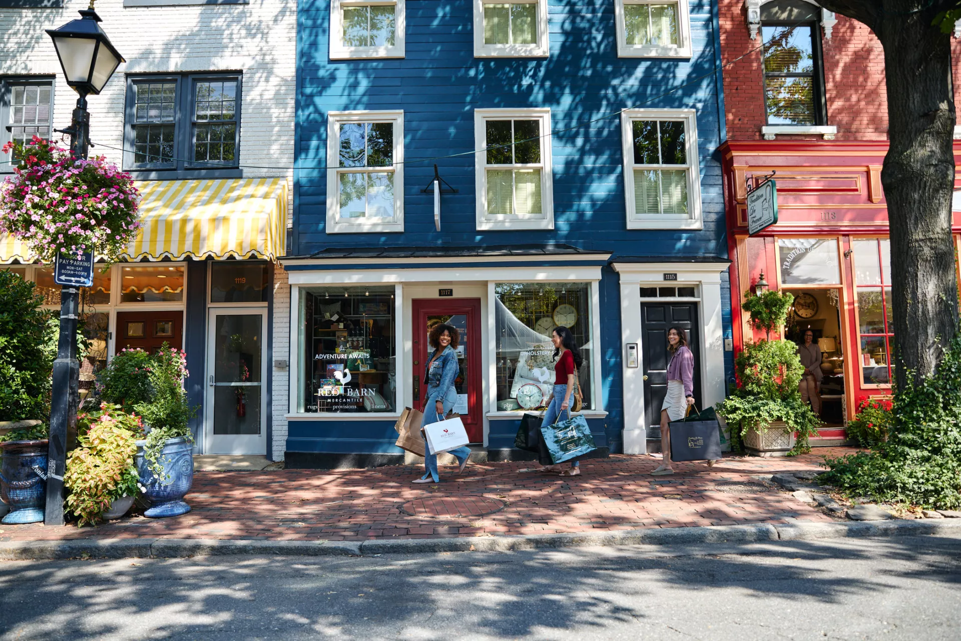 Shoppers at Red Barn