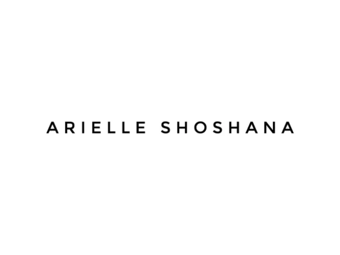 The image displays the words ARIELLE SHOSHANA in bold, black, uppercase letters centered on a plain white background.
