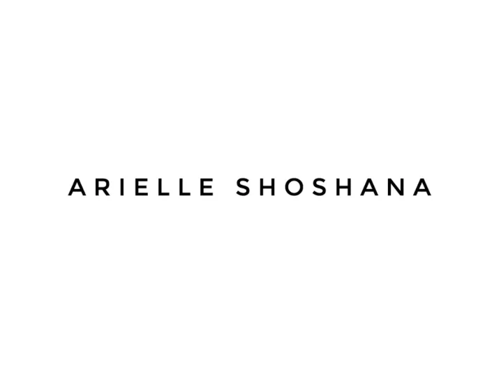 The image displays the words ARIELLE SHOSHANA in bold, black, uppercase letters centered on a plain white background.