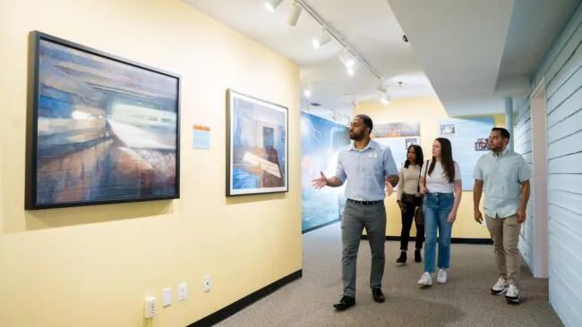 Interior of Freedom House Museum in Alexandria, VA.
