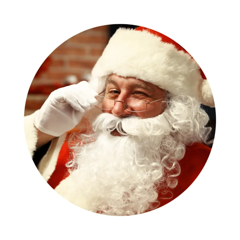 Winking smiling Santa Claus