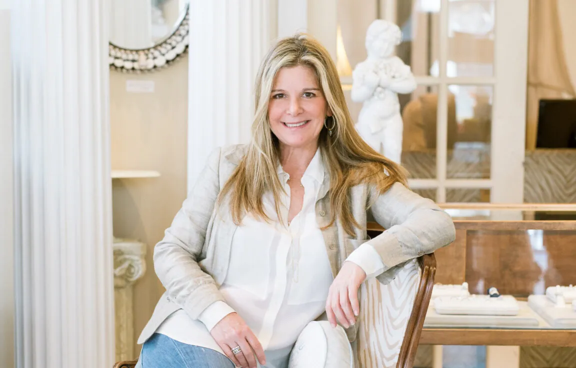 An image of the owner of Mystique Jewelers Elizabeth Mandros.